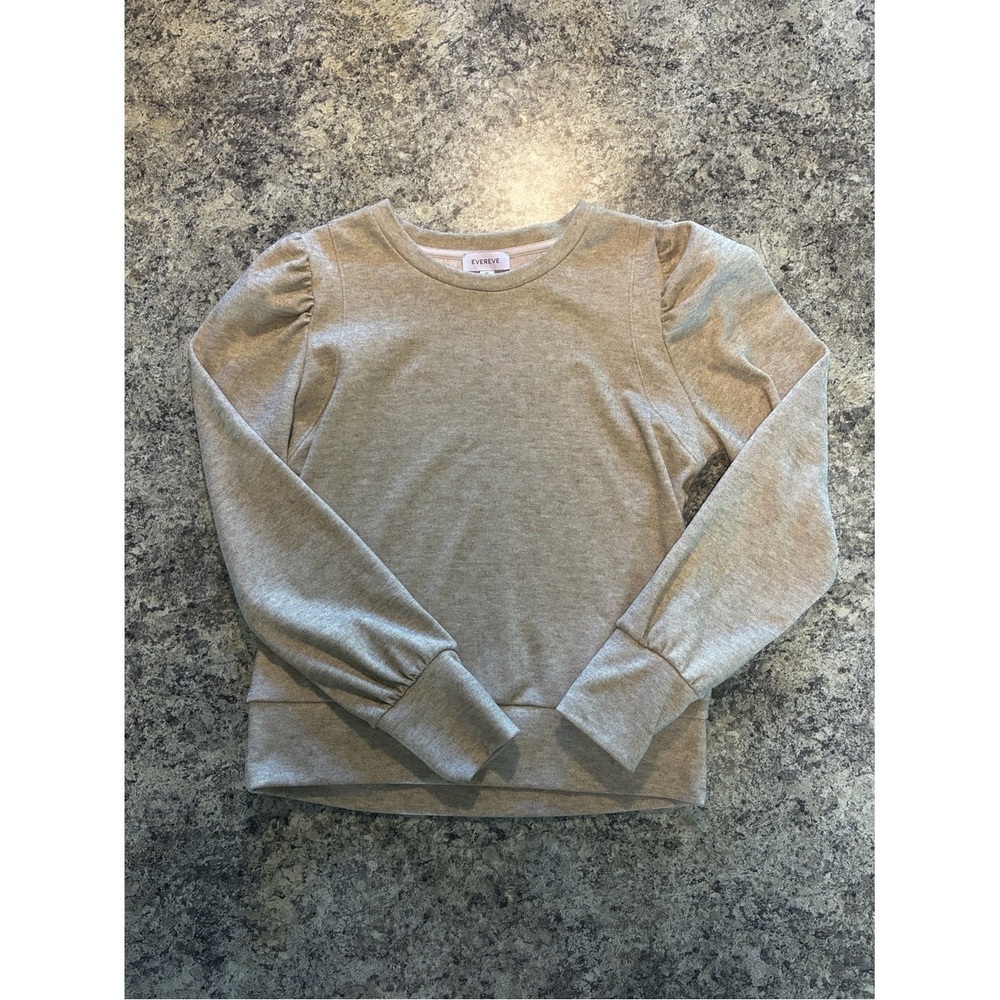 NWOT⛱️🔥Evereve - Oatmeal Puff Sleeve Sweatshirt - M